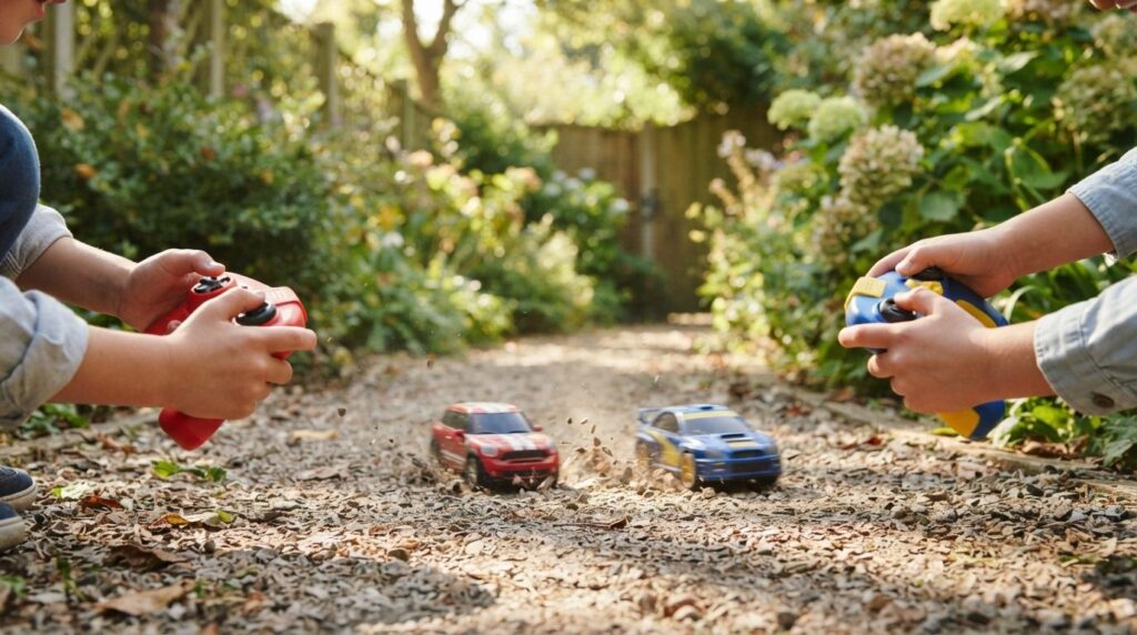 Photorealistic stock image, 16:9 format: Close-up of excited