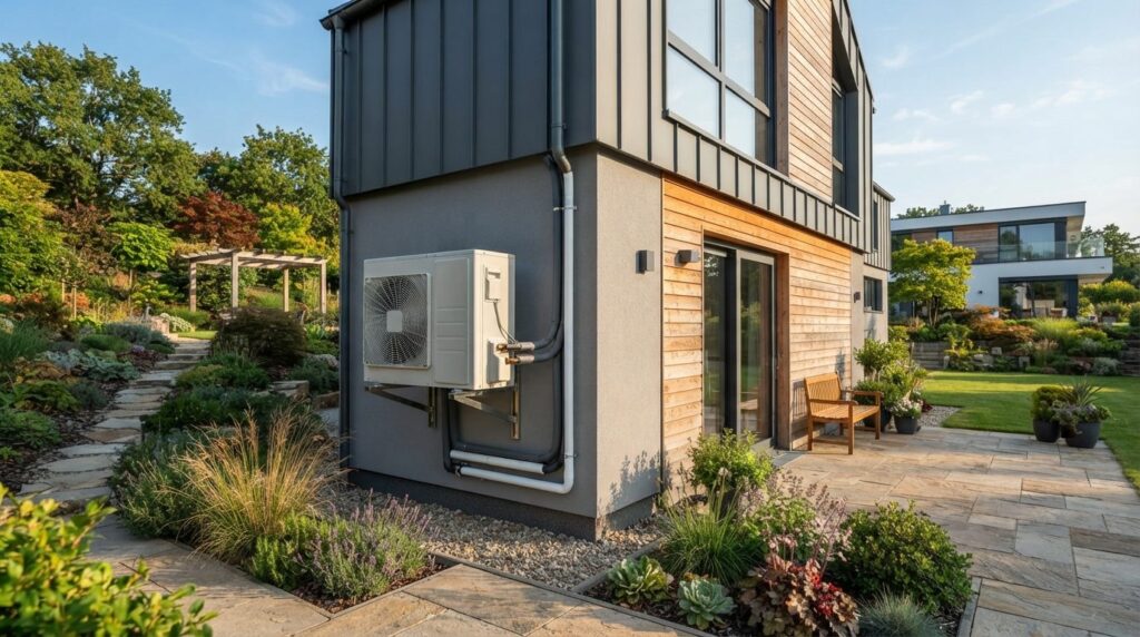 Professional outdoor photograph of a residential house exter